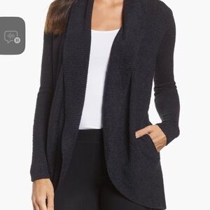 Barefoot Dreams CozyChic Lite Circle cardigan black